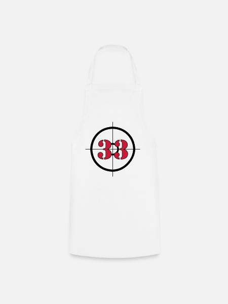 Représente : 33 (V) - Tablier de cuisine - blanc