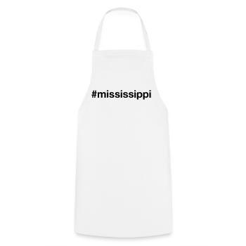 MISSISSIPPI Hashtag USA - Cooking Apron - white - Front - AI Model Male 185 dark (185cm)