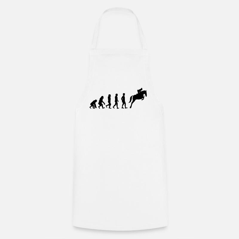 Évolution du cheval - Tablier de cuisine - blanc