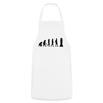 Chess evolution - Cooking Apron - white - Front - AI Model Male 185 dark (185cm)