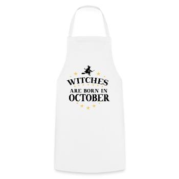 Sorcières Oktober - Tablier de cuisine - blanc - Devant - AI Model Male 185 dark (185cm)