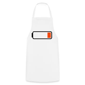 Battery low - Cooking Apron - white - Front - AI Model Male 185 dark (185cm)