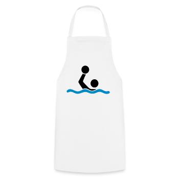water polo - Cooking Apron - white - Front - AI Model Male 185 dark (185cm)