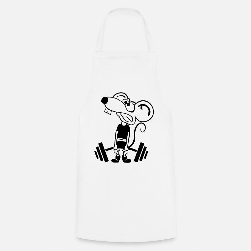 Pump Maus kontur 1c - Cooking Apron - white