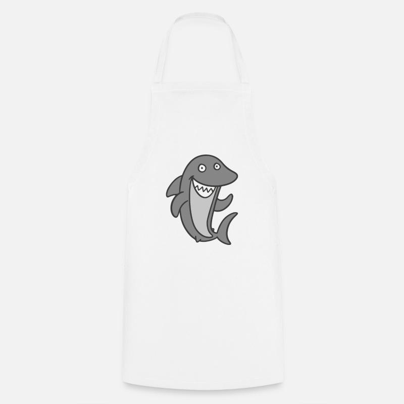requin - Tablier de cuisine - blanc