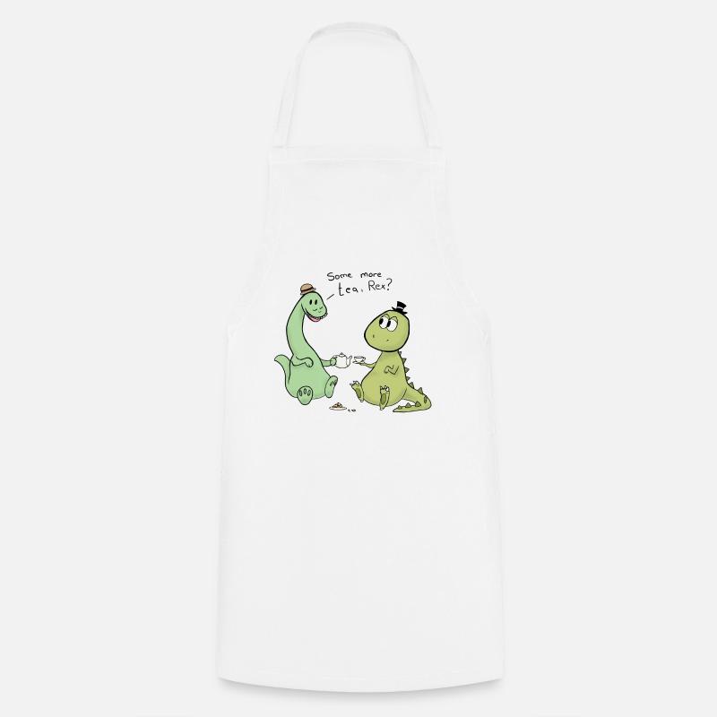 Tea Rex - Cooking Apron - white
