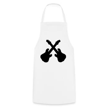 guitares - Tablier de cuisine - blanc - Devant - AI Model Male 185 dark (185cm)