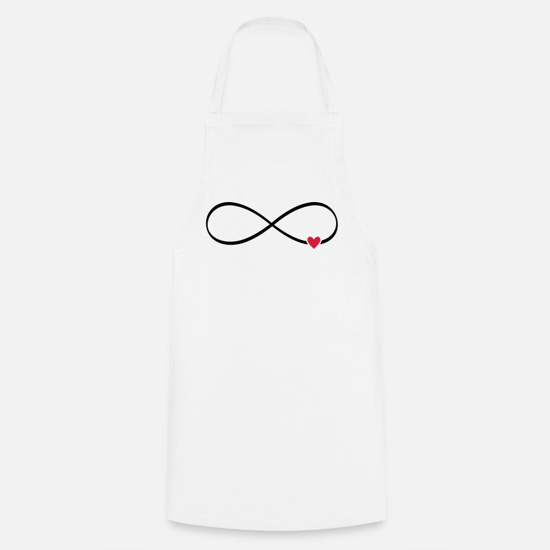 Heart infinity sign icon gift - Cooking Apron - white