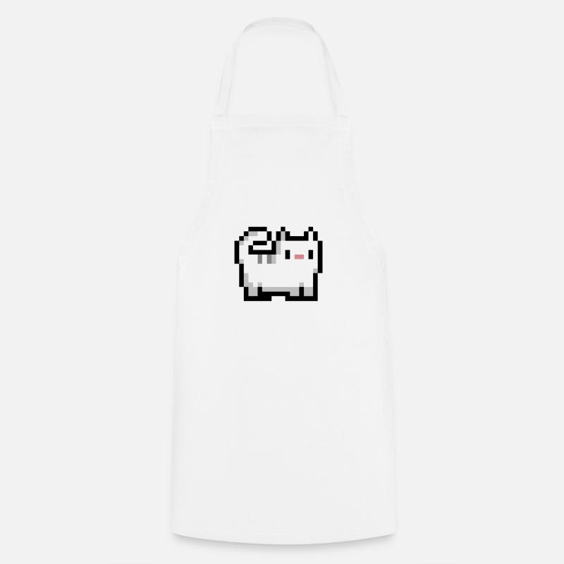 Retro Katze - Kochschürze - Weiß