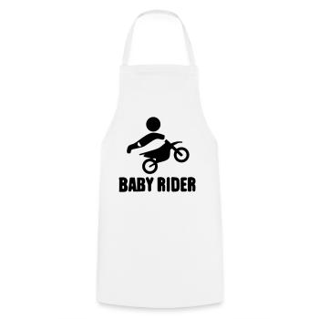 Baby Rider  - Kochschürze - Weiß - Vorne - AI Model Male 185 dark (185cm)
