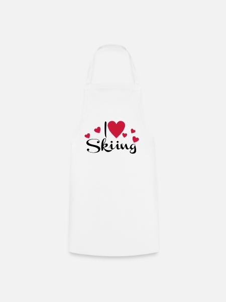 ski - Cooking Apron - white