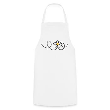 flower - Cooking Apron - white - Front - AI Model Male 185 dark (185cm)