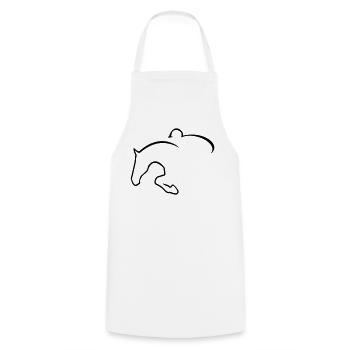 6061912 121501268 cavalier de saut - Tablier de cuisine - blanc - Devant - AI Model Male 185 dark (185cm)