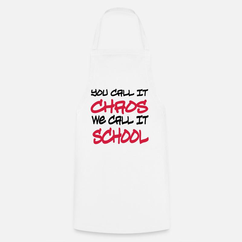 École - Tablier de cuisine - blanc