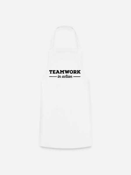 6061912 121161696 Teamwork - Kochschürze - Weiß