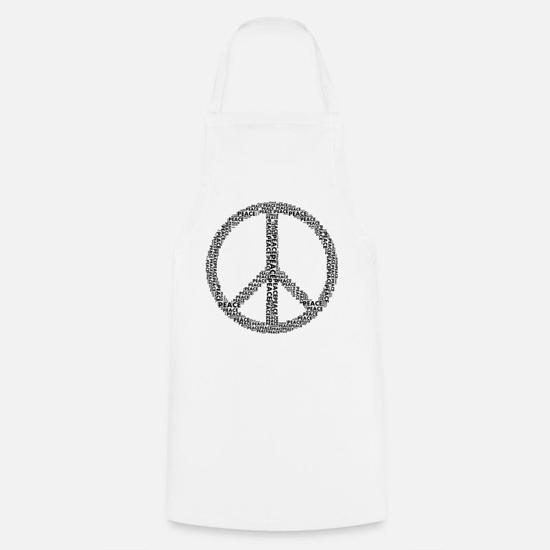 Peace Peace symbol - Cooking Apron - white