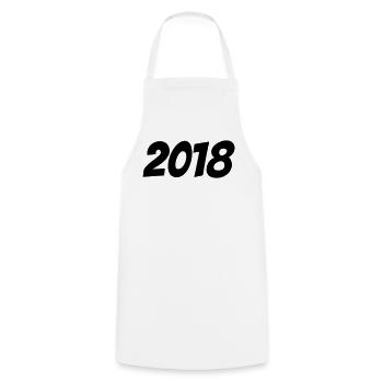 2018 - Cooking Apron - white - Front - AI Model Male 185 dark (185cm)