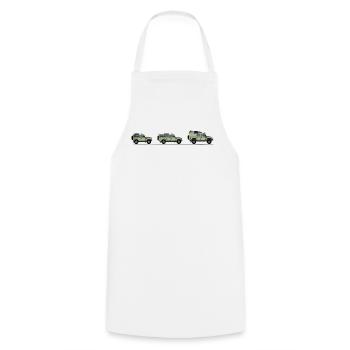 Défenseur - 90, 110 et offroad - Tablier de cuisine - blanc - Devant - AI Model Male 185 dark (185cm)