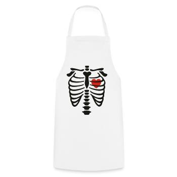 xray_heart_vector - Tablier de cuisine - blanc - Devant - AI Model Male 185 dark (185cm)