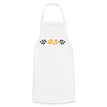 2541614 14743929 silver wedding - Cooking Apron - white - Front - AI Model Male 185 dark (185cm)