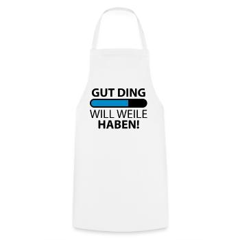 Gut Ding will Weile haben | Ladebalken - Cooking Apron - white - Front - AI Model Male 185 dark (185cm)