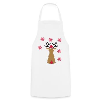 Moose - Cooking Apron - white - Front - AI Model Male 185 dark (185cm)