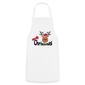 Weihnachten - Kochschürze - Weiß - Vorne - AI Model Male 185 dark (185cm)