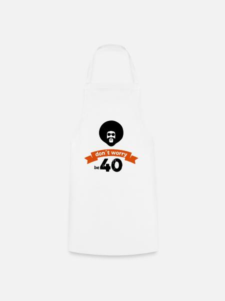 Geburtstag 40 - Kochschürze - Weiß