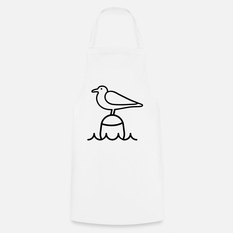 Seagull Moin - Cooking Apron - white