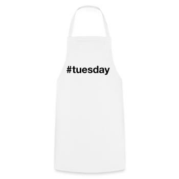 TUESDAY Hashtag tuesday - Cooking Apron - white - Front - AI Model Male 185 dark (185cm)