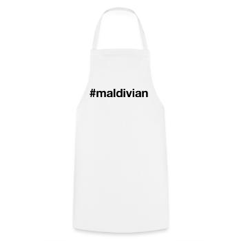 MALDIVES Hashtag Maldivian - Tablier de cuisine - blanc - Devant - AI Model Male 185 dark (185cm)