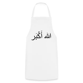 Allah Akbar - Cooking Apron - white - Front - AI Model Male 185 dark (185cm)
