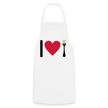 I love Pasta - Tablier de cuisine - blanc - Devant - AI Model Male 185 dark (185cm)
