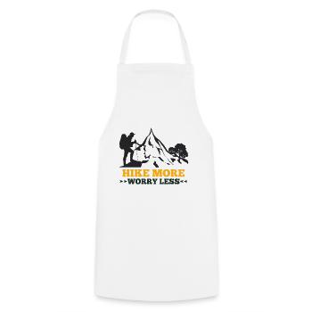 hiking, hiking, leisure, hobbies, mountain - Cooking Apron - white - Front - AI Model Male 185 dark (185cm)