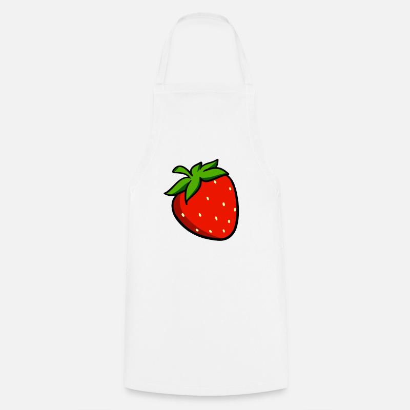 fraises - Tablier de cuisine - blanc