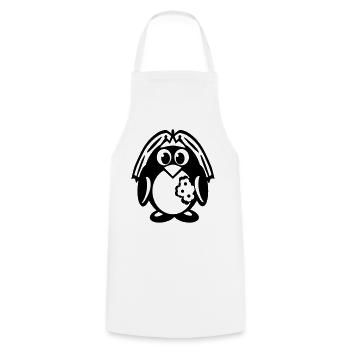 penguin bride - Cooking Apron - white - Front - AI Model Male 185 dark (185cm)