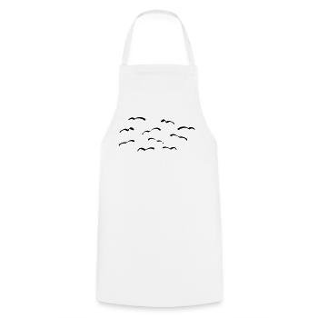 linnut - Cooking Apron - white - Front - AI Model Male 185 dark (185cm)