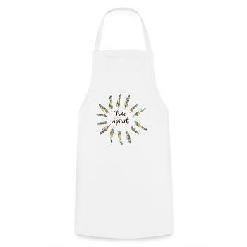Free Spirit - Cooking Apron - white - Front - AI Model Male 185 dark (185cm)