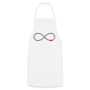 Infinity heart sign symbol gift love - Cooking Apron - white - Front - AI Model Male 185 dark (185cm)
