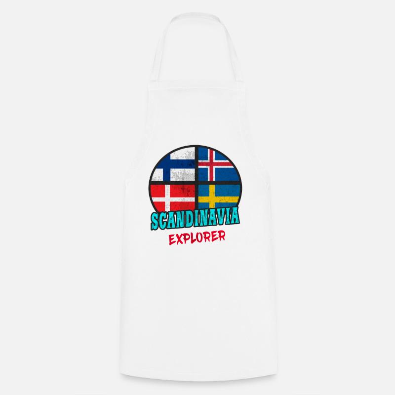 Scandinavia Explorer / Scandinavia / Gift - Cooking Apron - white