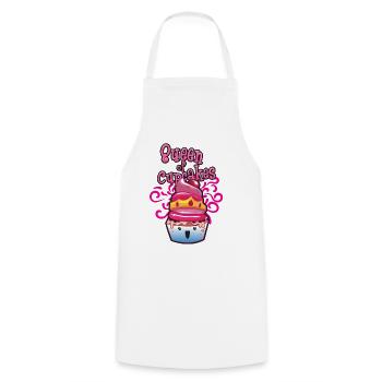 queen of cupcakes muffin donut - Cooking Apron - white - Front - AI Model Male 185 dark (185cm)
