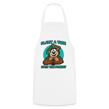 Environmental protection Baer - Cooking Apron - white - Front - AI Model Male 185 dark (185cm)