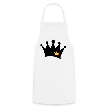 crown symbol - Cooking Apron - white - Front - AI Model Male 185 dark (185cm)