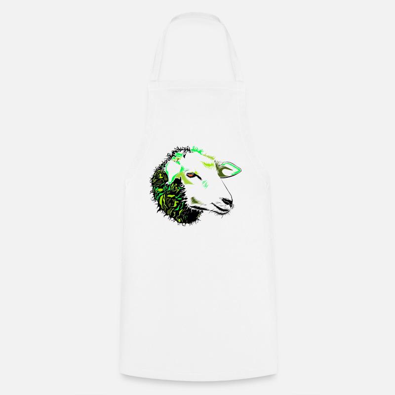 Sheep, lamb, shepherd, nature, environment, - Cooking Apron - white