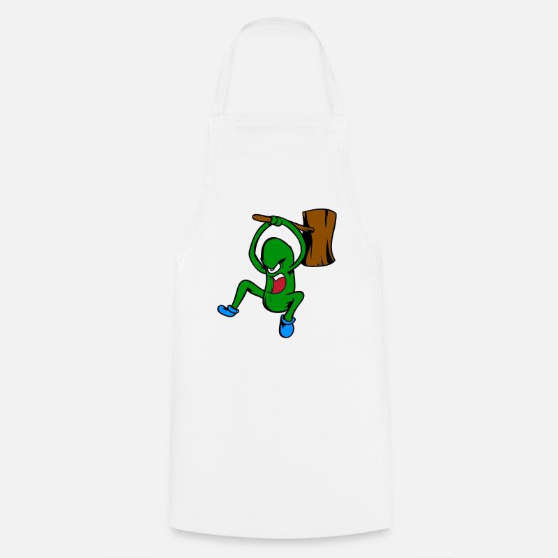 Angry Cucumber - Cooking Apron - white