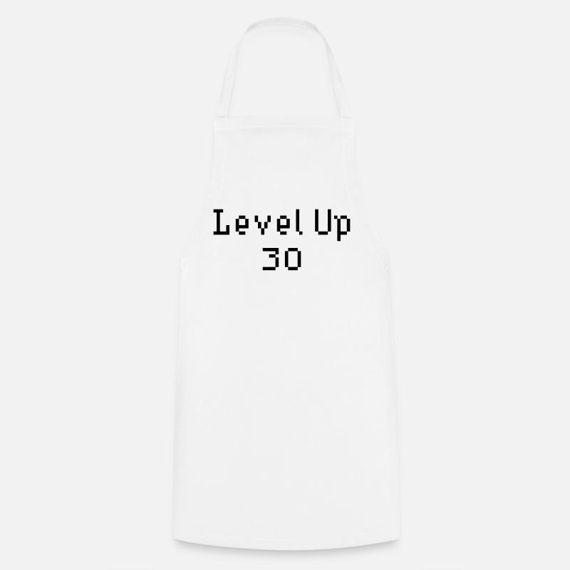 Level Up - 30e anniversaire - Tablier de cuisine - blanc