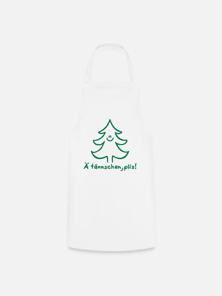 Ä tännschen, plis - Tannenbaum - Attention, please - Kochschürze - Weiß
