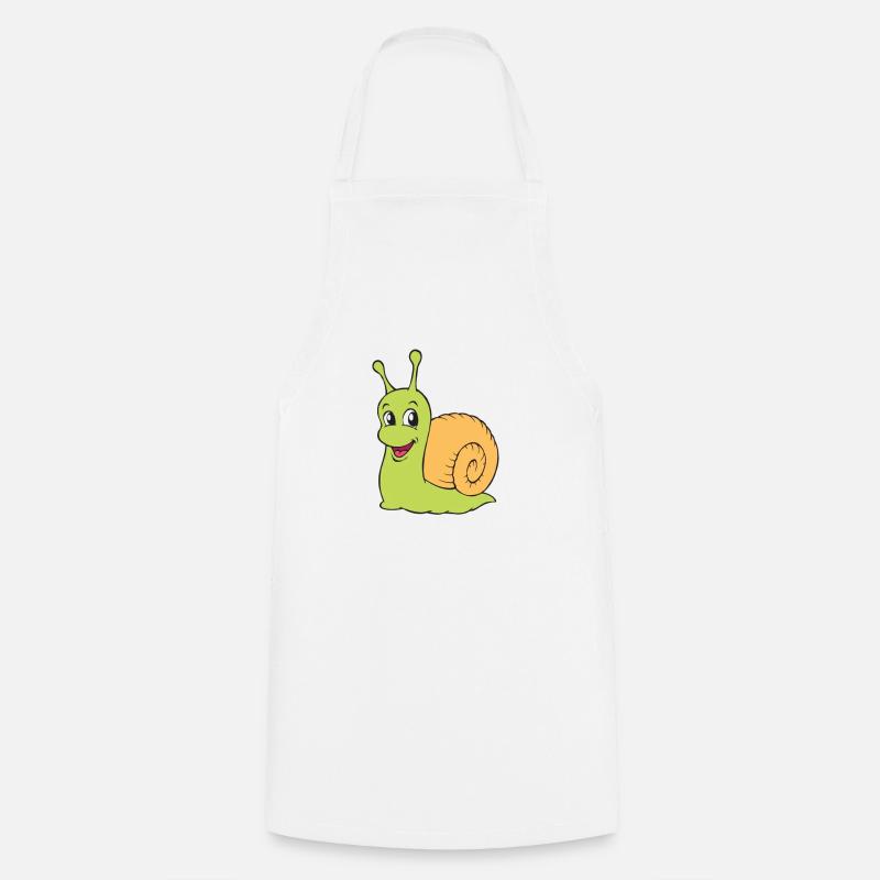 Snail - snail - Cooking Apron - white