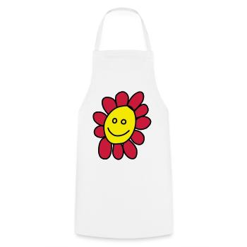 Ich bin eine Blume - Kochschürze - Weiß - Vorne - AI Model Male 185 dark (185cm)