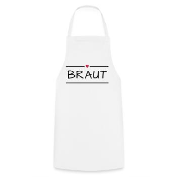Braut Junggesellinnenabschied - Kochschürze - Weiß - Vorne - AI Model Male 185 dark (185cm)